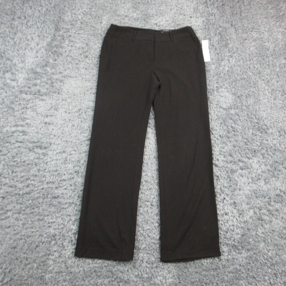 Zac & Rachel Dress Pants Womens 6P Black Ponte Straight Workwear 30x29.5* NWT